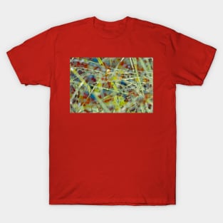 Colorful Raindrops On Grass Abstract T-Shirt